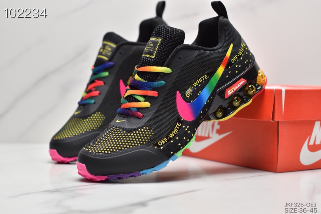 Women 2020 Nike Shox Reax Run Black Colorful Rainbow